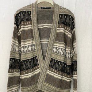 Peruvian Connection Women's Open Front Cardigan Knit 100% Pima Cotton, Size L